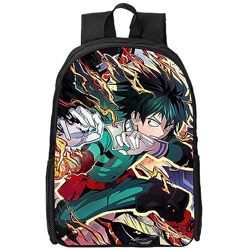 My Hero Academy Rucksäcke 3D Cartoon Gedruckter Kinder Schulrucksack, Cartoon Schulrucksack, Geeignet für Kinderrucksack und für Schule oder Reisen -B von FISAPBXC