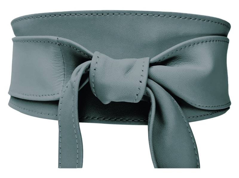 Fishinthesea - The Wrap Belt 9cm Wide Grau Blau Elefant Premium Taillengürtel Wickelgürtel Aus Nappaleder von FISHINTHESEAShop