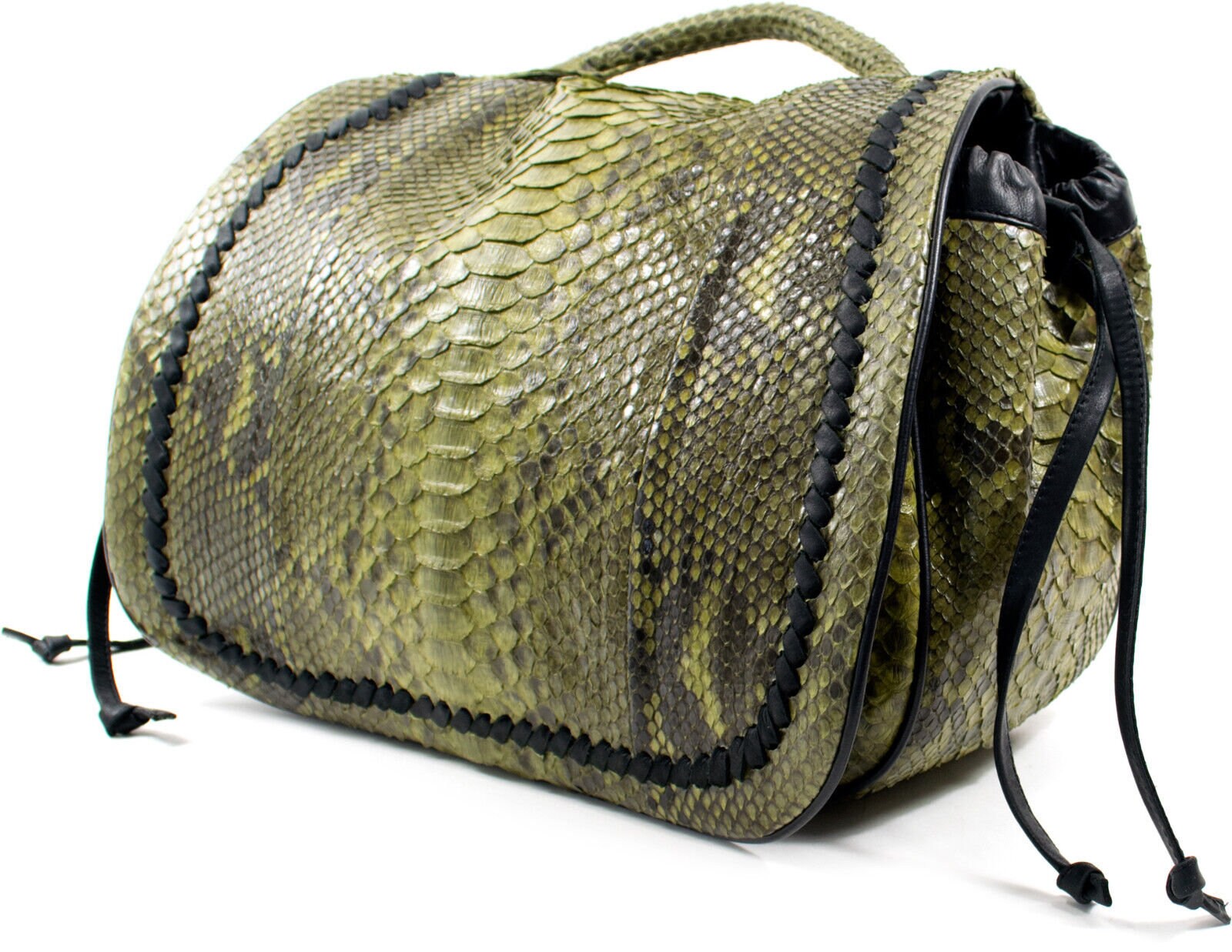 Fishinthesea - Core Bag Jungle Green Exklusive Python Leather Shopper Messenger von FISHINTHESEAShop