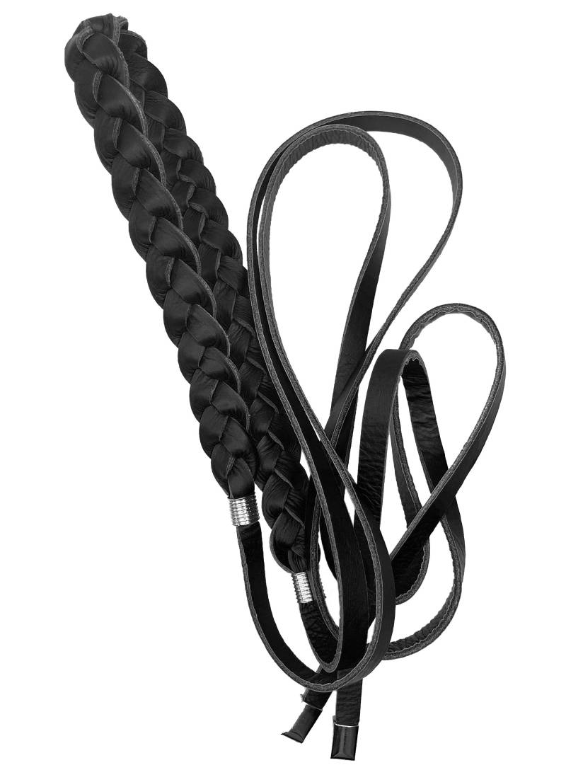 Fishinthesea - Super Slim Geflochten Schwarz 1cm Schmaler Obi Gürtel Wickelgürtel Taillen Bindegürtel Echtleder von FISHINTHESEAShop