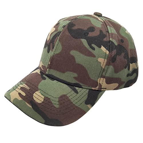 Baseballkappen，Camouflage Baseball Cap Adjustable Taktisch Baseballmütze für Camping Paintball Jagd Camping Wandern Schießen Jungle Forest Sport im Freien Unisex von FISHSHOP