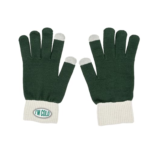 FISURA – Grau-grüne Winterhandschuhe I’m cold. Originelle Winterhandschuhe für Herren. Warme Handschuhe mit Touchscreen-Funktion. Thermohandschuhe für kalte Tage. von FISURA