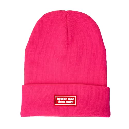 FISURA - Unisex-Wintermütze Wintermütze für Männer. Wintermütze für Frauen mit Botschaft. Gestrickte Mütze aus Acryl und Polyester. (Rosa) von FISURA