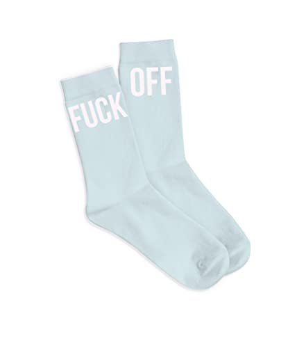 Fisura - Original Damen Socken "F*** off" in blau. Geschenk-Socken. Ein Paar hohe Socken. Zusammensetzung: Baumwolle und Polyester. Größe: 35-41. von FISURA