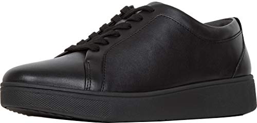 Fitflop Damen Rally Leder Sneaker, Schwarz (All Black), 38 EU von Fitflop