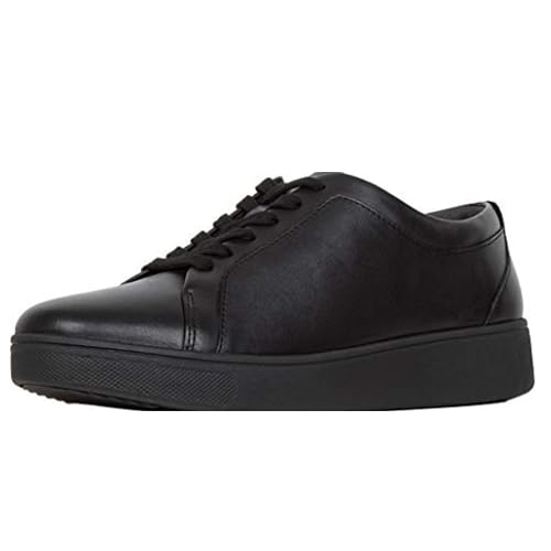 Fitflop Damen Rally Leder Sneaker, Schwarz (All Black), 41 EU von Fitflop