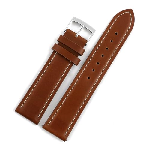 FITIOS Uhrenarmbänder, Ölwachs-Leder 16–24 mm Ersatzarmband(Red,20mm) von FITIOS