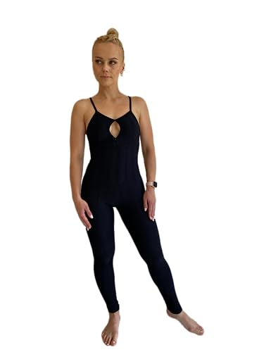 FITNESS4HAPPYNESS Damen Ärmellos Overall Gerippte Yoga Bodysuit Sport Jumpsuit Einteiler Hosenanzug One Piece Bodycon Strampler Playsuits Fitness Slim Sportanzug Trainingsanzug Fitness Outfits Set von FITNESS4HAPPYNESS