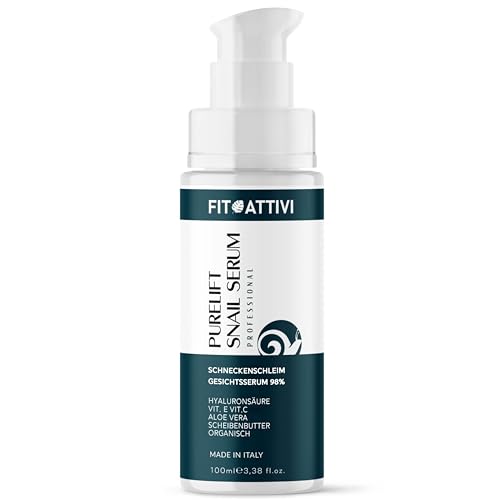 Feuchtigkeitsspendendes und regenerierendes Gesichtsserum für Frauen und Männer mit 98% Schneckenschleim, Vitamin E, Ferulasäure und Hyaluronsäure, 100% Made in Italy, 100 ml - PureLift von FITOATTIVI Feuchtigkeitsspendendes und regenerierendes Gesichtsserum für Frauen und Männer mit 98% Schneckenschleim, Vitamin E, Ferulasäure und Hyaluronsäure, 100% Made in Italy, 100 ml - PureLift von FITOATTIVI von FITOATTIVI NATURA E BENESSERE