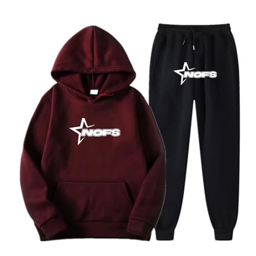 Corteiz 2-Piece Hoodie, NOFS Sports Suit,Men's Jogging Suit, Tracksuit, Sports Suit, Letter Print Loose Hoodies and Jogging Bottoms, Y2K for Men, Y2K Hip Hop Streetwear, Unisex von FITTAR