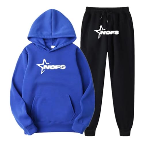 Corteiz 2-Piece Hoodie, NOFS Sports Suit,Men's Jogging Suit, Tracksuit, Sports Suit, Letter Print Loose Hoodies and Jogging Bottoms, Y2K for Men, Y2K Hip Hop Streetwear, Unisex von FITTAR