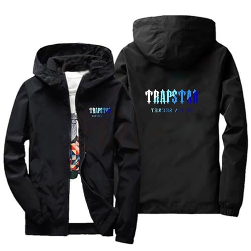 FITTAR Trapstar Men's Windbreaker Lightweight,Transition Jacket Logo Printed, Trapstar Jackets for Men, Trapstar Young Teenager Jacket, Trapstar London Jacket, with Hood Unisex M-5XL von FITTAR