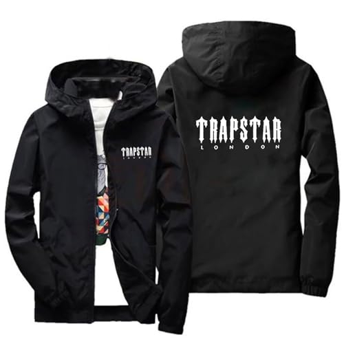 FITTAR Trapstar Men's Windbreaker Lightweight,Transition Jacket Logo Printed, Trapstar Jackets for Men, Trapstar Young Teenager Jacket, Trapstar London Jacket, with Hood Unisex M-5XL von FITTAR