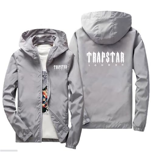 FITTAR Trapstar Men's Windbreaker Lightweight,Transition Jacket Logo Printed, Trapstar Jackets for Men, Trapstar Young Teenager Jacket, Trapstar London Jacket, with Hood Unisex M-5XL von FITTAR