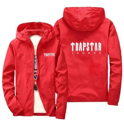 FITTAR Trapstar Men's Windbreaker Lightweight,Transition Jacket Logo Printed, Trapstar Jackets for Men, Trapstar Young Teenager Jacket, Trapstar London Jacket, with Hood Unisex M-5XL von FITTAR