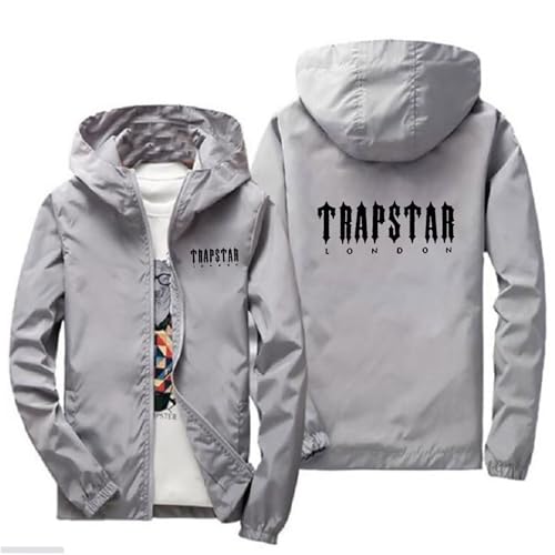 FITTAR Trapstar Men's Windbreaker Lightweight,Transition Jacket Logo Printed, Trapstar Jackets for Men, Trapstar Young Teenager Jacket, Trapstar London Jacket, with Hood Unisex M-5XL von FITTAR