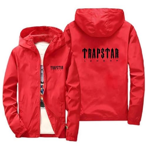 FITTAR Trapstar Men's Windbreaker Lightweight,Transition Jacket Logo Printed, Trapstar Jackets for Men, Trapstar Young Teenager Jacket, Trapstar London Jacket, with Hood Unisex M-5XL von FITTAR