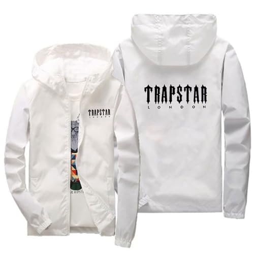 FITTAR Trapstar Men's Windbreaker Lightweight,Transition Jacket Logo Printed, Trapstar Jackets for Men, Trapstar Young Teenager Jacket, Trapstar London Jacket, with Hood Unisex M-5XL von FITTAR