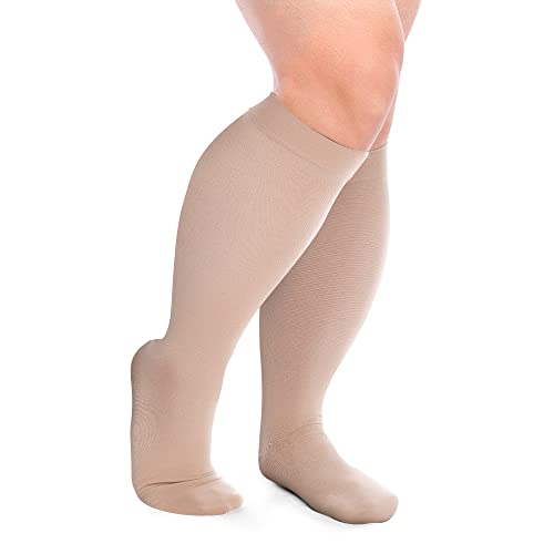 FITTOO Herren- und Damen-Kompressionssocken in Übergröße zur Linderung von Krampfadern, Beinschmerzen, Ödemen, Lauf-Kompressionssocken, Sport- und Fitness-Radsocken, EIN Paar（5XL） von FITTOO