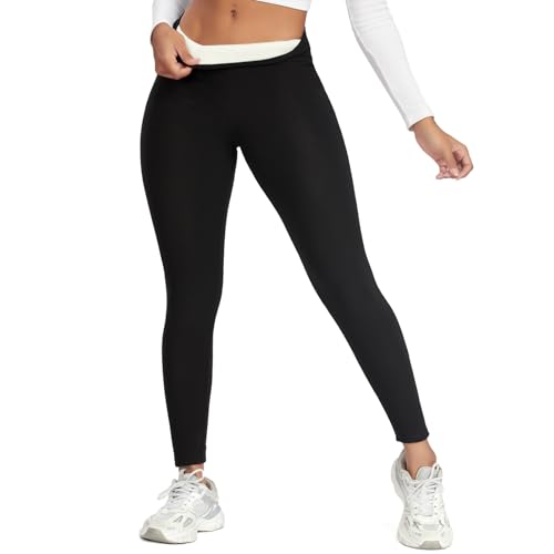 FITTOO Thermo Leggings Damen Winter Gefütterte Leggings High Waist Blickdicht Leggins Lang Warme Leggins Thermoleggins Yogahose Strumpfhose für Alltag von FITTOO