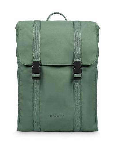 FITZ & HUXLEY Rucksack 12L - Ocean Pack - Backpack Damen und Herren Unisex mit Laptopfach - aus recyceltem Meeresplastik (vegan) - agave von FITZ & HUXLEY