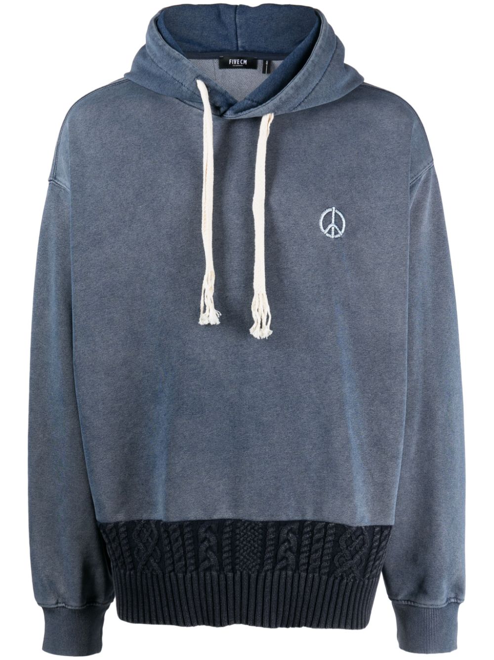 FIVE CM Hoodie mit Friedenszeichen - Blau von FIVE CM