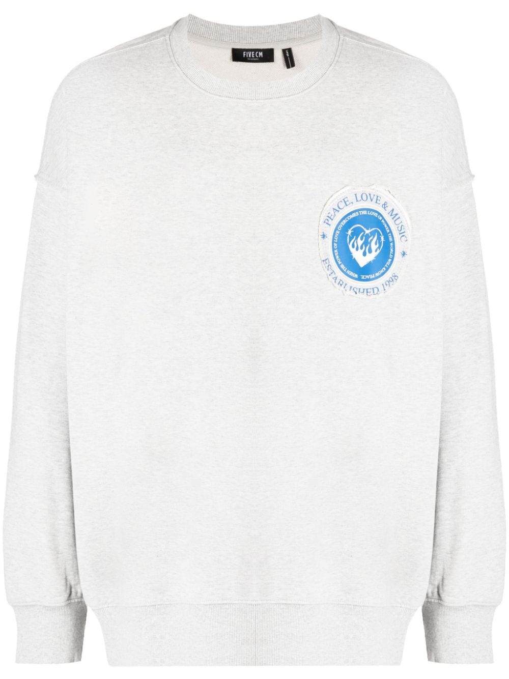 FIVE CM Sweatshirt mit Logo-Stickerei - Grau von FIVE CM