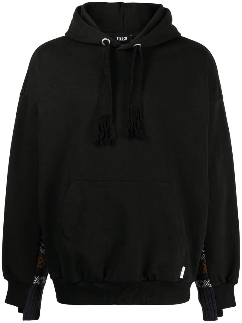 FIVE CM Hoodie mit gemusterten Details - Schwarz von FIVE CM