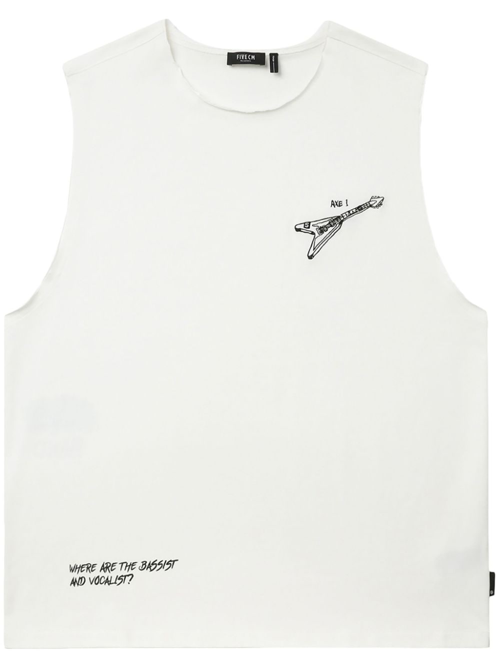 FIVE CM guitar-print cotton vest - Weiß von FIVE CM