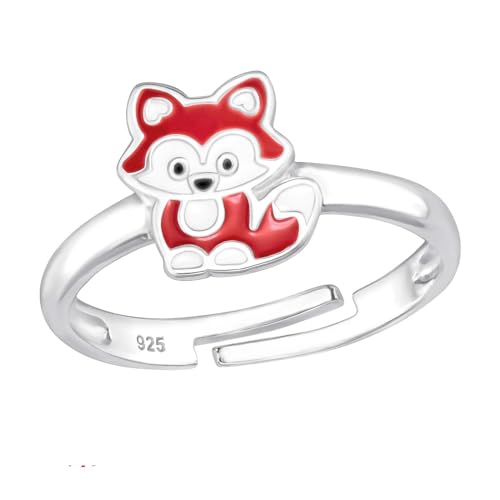 FIVE-D Kinder- und Mädchen Ring Delfin 925 Sterling Silber (Fuchs-Rot) von FIVE-D