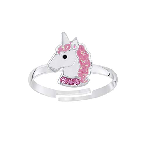 FIVE-D Kinderring Ring Einhorn 925 Silber(Pink) von FIVE-D