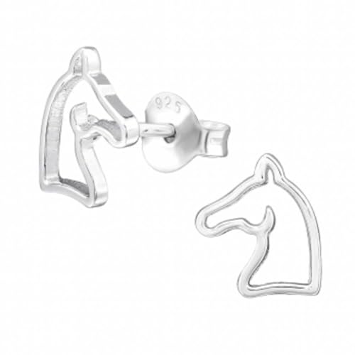 FIVE-D Ohrstecker Ohrringe Pferd Pony Galopp 925 Silber (Pferd-5) von FIVE-D