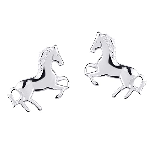 FIVE-D Ohrstecker Ohrringe Pferd Pony Galopp 925 Silber (Pferd Steigend) von FIVE-D