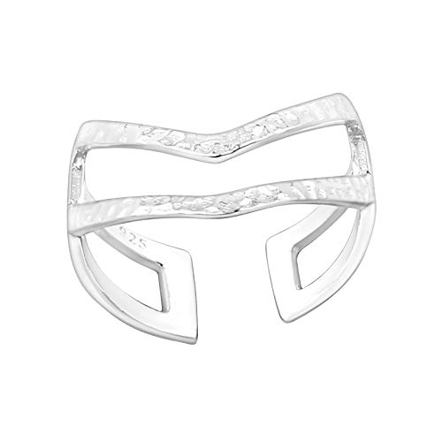 FIVE-D Ring Zehenring Zehring Damen Ring 925 Sterling Silber (2 Schleifen) von FIVE-D