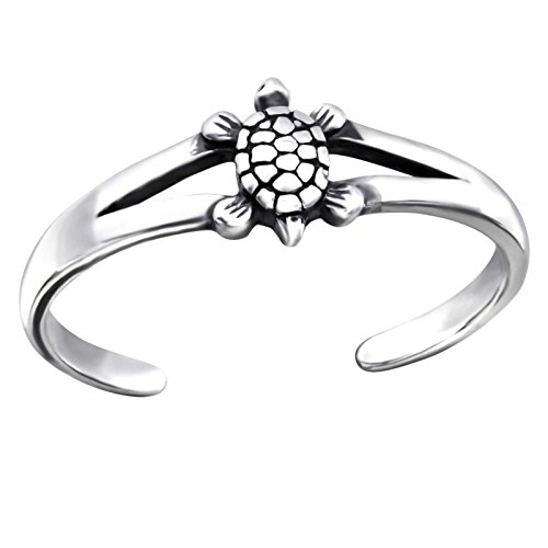 FIVE-D Ring Zehenring Zehring Schildkröte 925 Sterling Silber (Silber-Dunkel) von FIVE-D