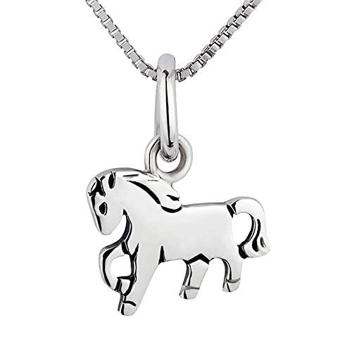 FIVE-D Set Kette Kinder Anhänger Pferd Pony im Galopp 925 Silber von FIVE-D