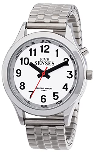 Sprechende Armbanduhr 2. Generation – Silberton Alarm Tag Datum Damen Armbanduhr 1156 Sprechende Armbanduhr 2. Generation – Silberton Alarm Tag Datum Damen Armbanduhr 1156 von FIVE SENSES