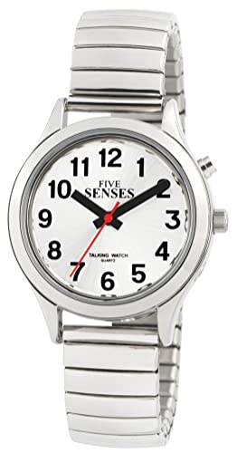 Sprechende Armbanduhr – Alarm day-date Frauen Armbanduhr 1391 von FIVE SENSES