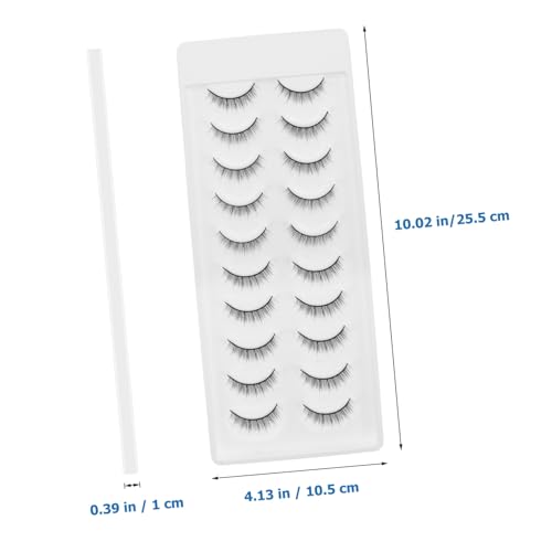 FIXOSHEE 10 Paare Natürliche Kurze Falsche Wimpern Dichte Cross design Handliche Make up tools für Frauen Einfach zu Tragen Wiederverwendbar Wimpernverlängerung für Alltag und Party von FIXOSHEE