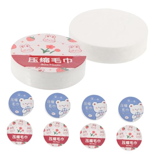 FIXOSHEE 10 Stück Einweg Komprimierte Handtücher aus Pflanzenfasern Tragbare Mini Reise Waschlappen Chemie Geruchsneutral Praktisch Für Camping Outdoor Hotel von FIXOSHEE