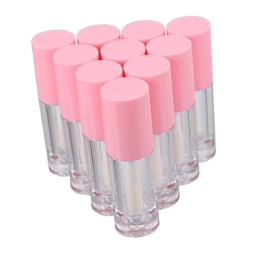 FIXOSHEE 10 Stück Reise Lippenpflege Behälter mit Pinsel Nachfüllbare Leere Lipgloss Tuben für Lip Oil Lip Balm Flüssiges Tragbar und Leicht für Urlaub und DIY Kosmetik von FIXOSHEE