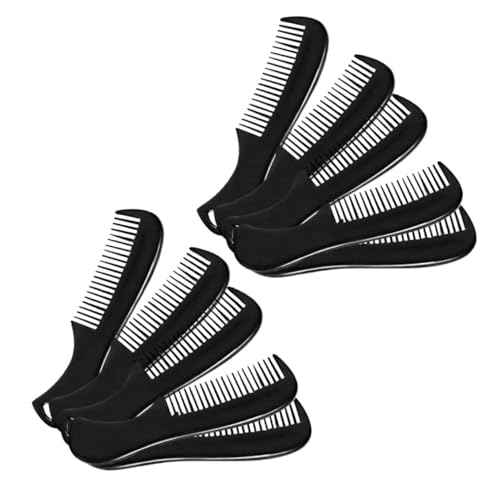 FIXOSHEE 10 Stück Teiliges Bartkamm Herren Kompakter Tragbarer Mini haarkamm mit Glatten Abgerundeten Zähnen zur Bart Haarpflege Unterwegs Manuell Poliert als Geschenk von FIXOSHEE