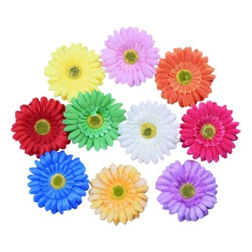 FIXOSHEE 10 Stück Teiliges Haarspangen Sonnenblumenstil Bunte Haarklammern für Mädchen Damen Strand Party Hochzeit Haarschmuck Langlebig Modisch von FIXOSHEE