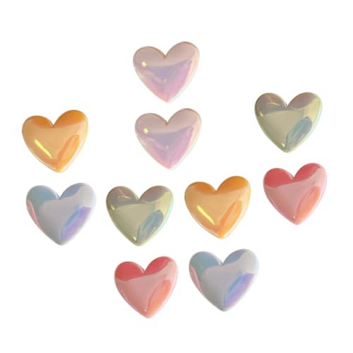 FIXOSHEE 10 Stück Teiliges Herzförmiges Haarklammern für Mädchen Bunte Haarspangen mit Starker Klemmkraft Leicht Anzulegen und Haarschonend Charmante Haarnadeln für Alltag und von FIXOSHEE