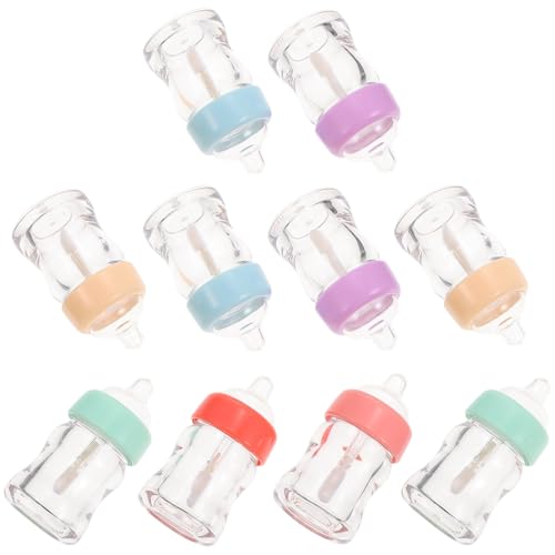FIXOSHEE 10 Stück Teiliges Lip Gloss Behälter Lippenfarbe Fläschchen aus Robustem Leicht und Bruchsicher Nachfüllbar Tragbar für DIY Kosmetik und Geschenk Zufällig von FIXOSHEE