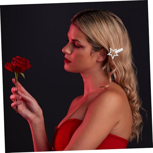 FIXOSHEE 10 Stück Teiliges Metall Stern Haarspangen Silberfarben Kleine Haarklammern für Mädchen und Damen Vielseitig Einsetzbar für Stirnfransen und Seitliche Haare Eleganter Haarschmuck von FIXOSHEE