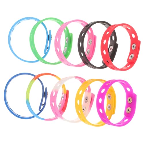 FIXOSHEE 10 Stück Teiliges Verstellbares Bunte DIY Armbänder für Erwachsene Flexible Langlebige Wristbands für Basteln Partygeschenke Freundschaftsarmbänder von FIXOSHEE