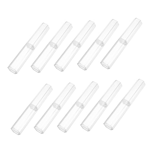 FIXOSHEE 10 Stück Transparente Sechseckige Kunststoff Stiftebox Teiliges Einzelne Pen Geschenkverpackung Praktischer Aufbewahrungskoffer für Kugelschreiber Geeignet für Büro Schule von FIXOSHEE