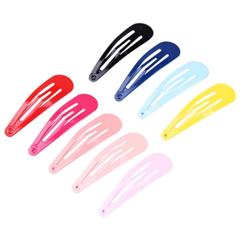 FIXOSHEE 100 Stück Teiliges Metall Haarspangen Wassertröpfchen form Bunte Snap Clips für Mädchen Langlebig Lackiert Vielseitig Kombinierbar Einfache Handhabung für Alltag und von FIXOSHEE