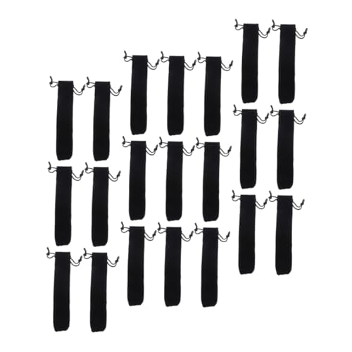 FIXOSHEE 100 Stück Teiliges Samtbeutel Stifteetuis Leichtes Praktisches Kordelzug Stiftesäckchen für Schüler Kompakter Tragbarer Organizer für Schreibutensilien in Schwarz von FIXOSHEE